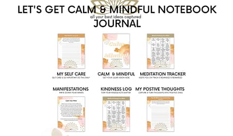 COW Lets Get Calm and Mindful Notebook and Journal Showcase