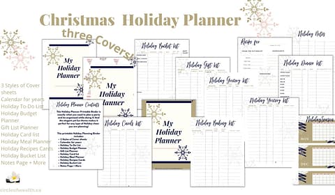 A Closer Look... Our Fabulous Silver and Gold with hints of Blush and Navy Snowflake Christmas Planner helps you get your Holiday on this Christmas Season! 