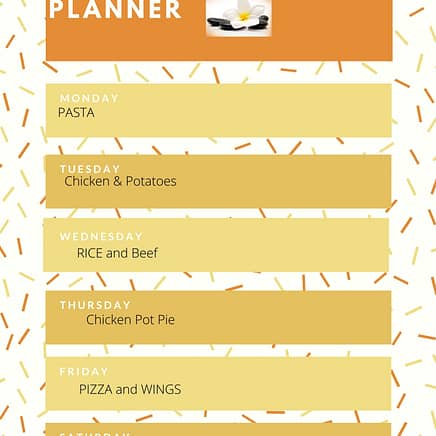 Meal Planner for the Week