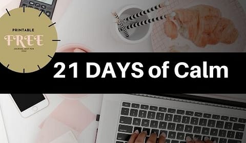 21 days of calm planner