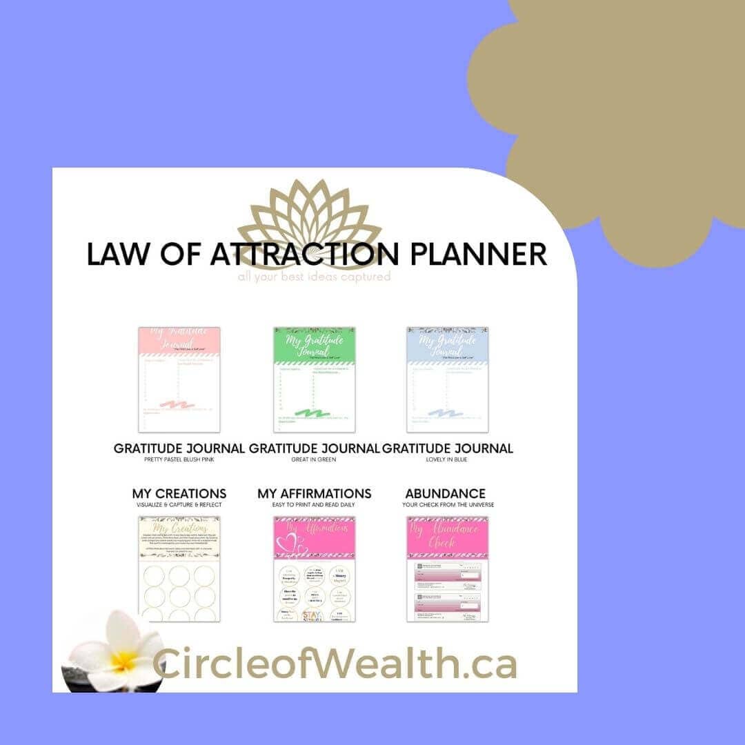 Zoom in Law of attraction planner from Circleofwealth showcase