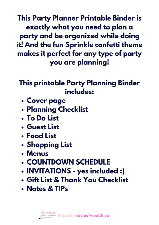What's included in Your Holiday Planner