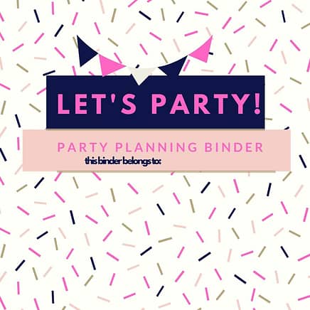 Let's Party Printable Binder