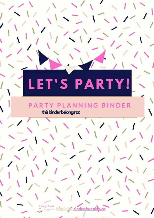 Let's Party Printable Binder