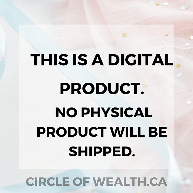 This is a Digital product. No Physical product will be shipped.