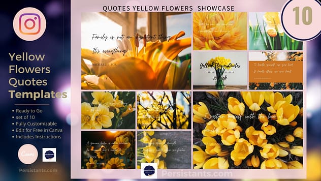 Yellow Flowers Inspirational Instagram Quotes 