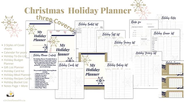 A Closer Look... Our Fabulous Silver and Gold with hints of Blush and Navy Snowflake Christmas Planner helps you get your Holiday on this Christmas Season! 